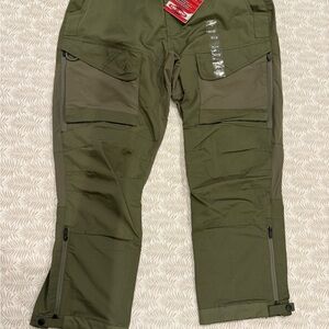 Olive Green Cargo Pants with Straight Fit